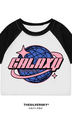 Thesilversky Galaxy Planet Crop Raglan