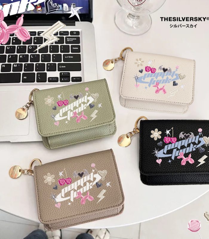 Jewel Pop Y2K Compact Wallet | Card Holder Premium Dompet Wanita Kulit