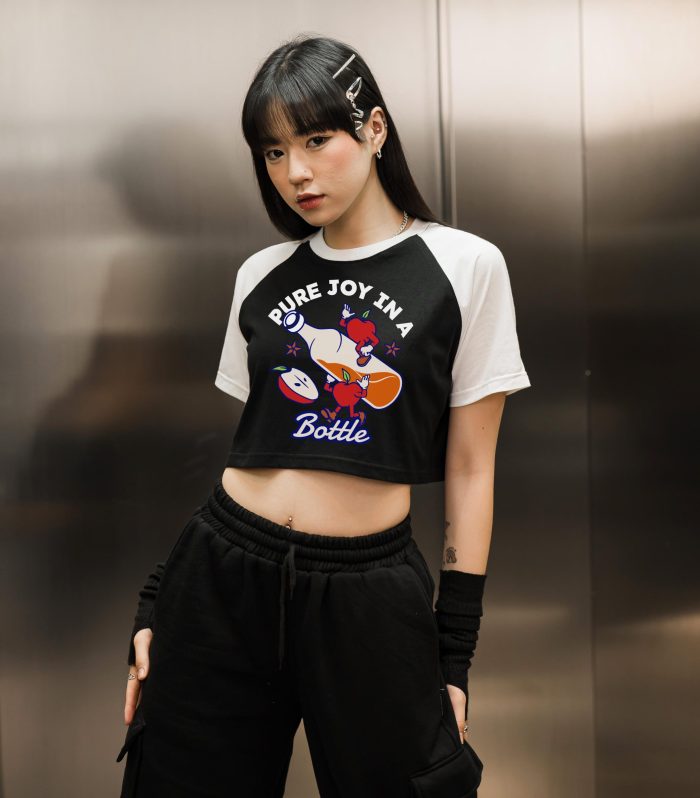 Thesilversky Crop Top Raglan Pure Joy