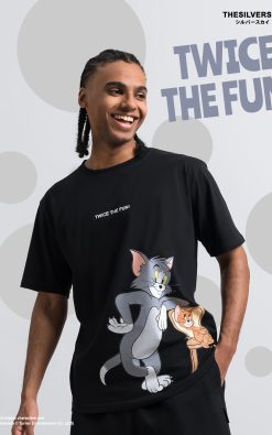 Thesilversky TJ Twice The Fun Classic T-shirt | Kaos Tom Jerry Black