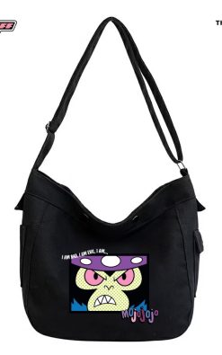 Thesilversky Mojojojo Black Canvas Sling Bag from The Powerpuff Girls | Tas Selempang Kanvas Premium