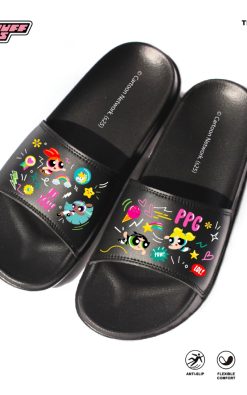 Thesilversky PPG The Powerpuff Girls Slides Sandal | Slip On Wanita Sendal Slipper Premium