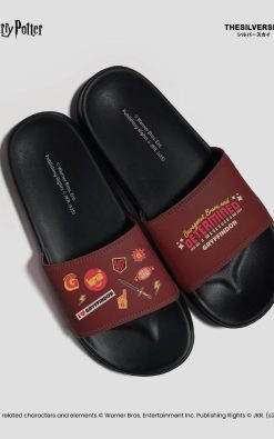 Thesilversky Gryffindor Maroon Slides Sandal Harry Potter Official
