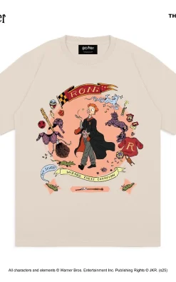 Thesilversky Harry Potter Ron Weasley T-shirt | Kaos Classic Light Brown