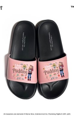 Thesilversky Harry Potter Luna Lovegood Pudding Pink Slides Sandal Premium Official