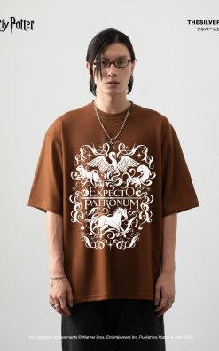 Thesilversky Harry Potter Expecto Patronum Boxy Oversized T-shirt Premium