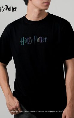 Thesilversky Harry Potter Reflective Rainbow T-shirt | Official Kaos Black White Unisex