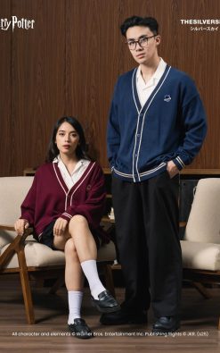 Thesilversky Harry Potter Cardigan Knit Premium Houses Enamel Pin | Gryffindor Slytherin Ravenclaw Hufflepuff Hogwarts