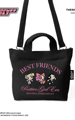 The Powerpuff Girls Best Friends Mini Black Canvas Sling Bag | Tas Selempang Wanita