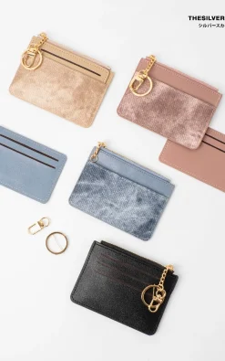 Denim Washed Card Holder | Dompet Kartu Wanita Premium
