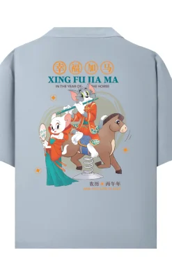 Thesilversky Tom and Toodles CNY Horse Shirt Boxy Oversized | Kemeja Pria Premium