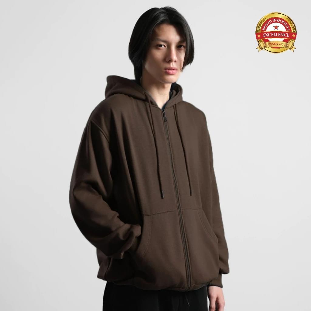 Airy Zipper Hoodie Unisex - Gambar 2