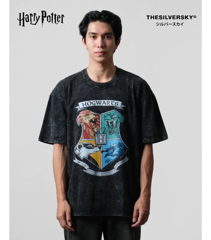 Hogwarts Oversized Washed T-shirt | Official Harry Potter