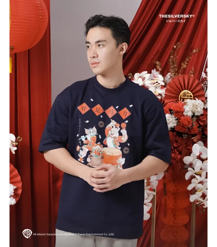 Tom Jerry Chinese New Year Boxy Oversized T-shirt Premium | Heavyweight Soft