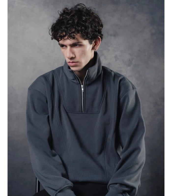 Halfzip Boxy Sweater